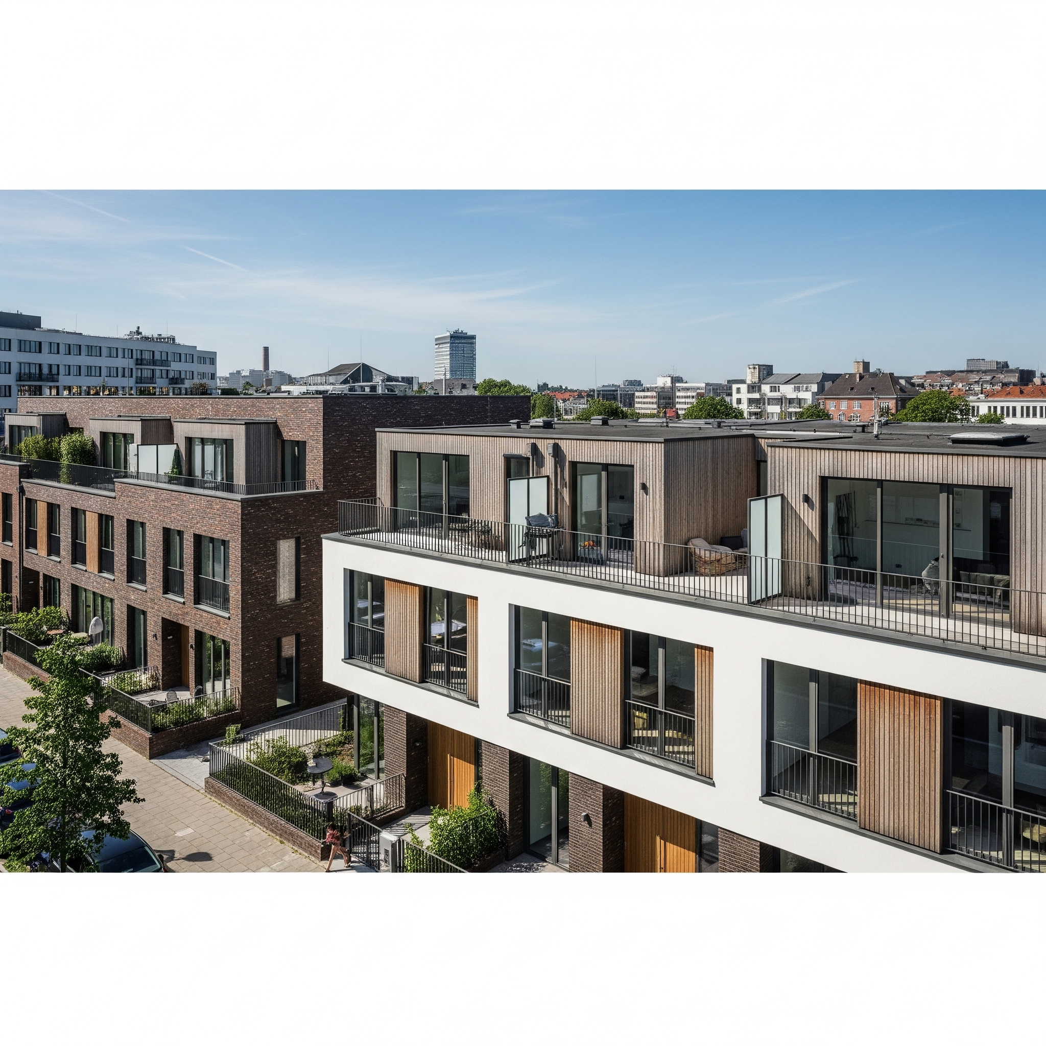 Modernes Stadtviertel